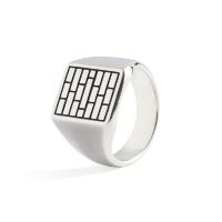 PRINS | Adam zegelring breed zilver 1